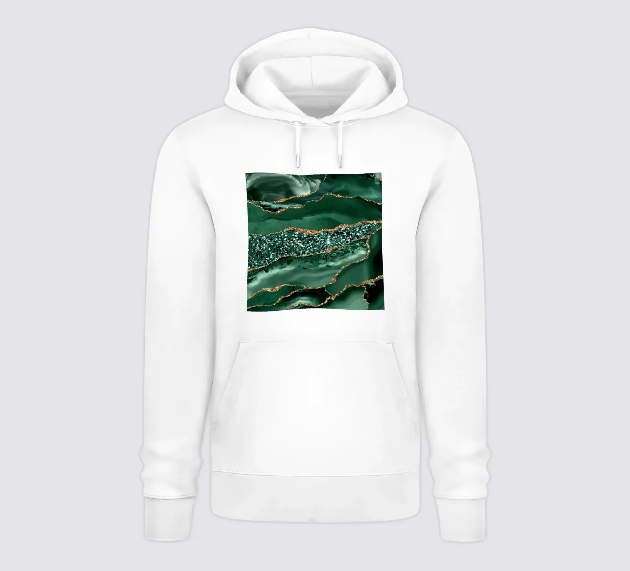 Agata Glitter Ocean Texture 16 felpa con cappuccio da Gemstone Textures