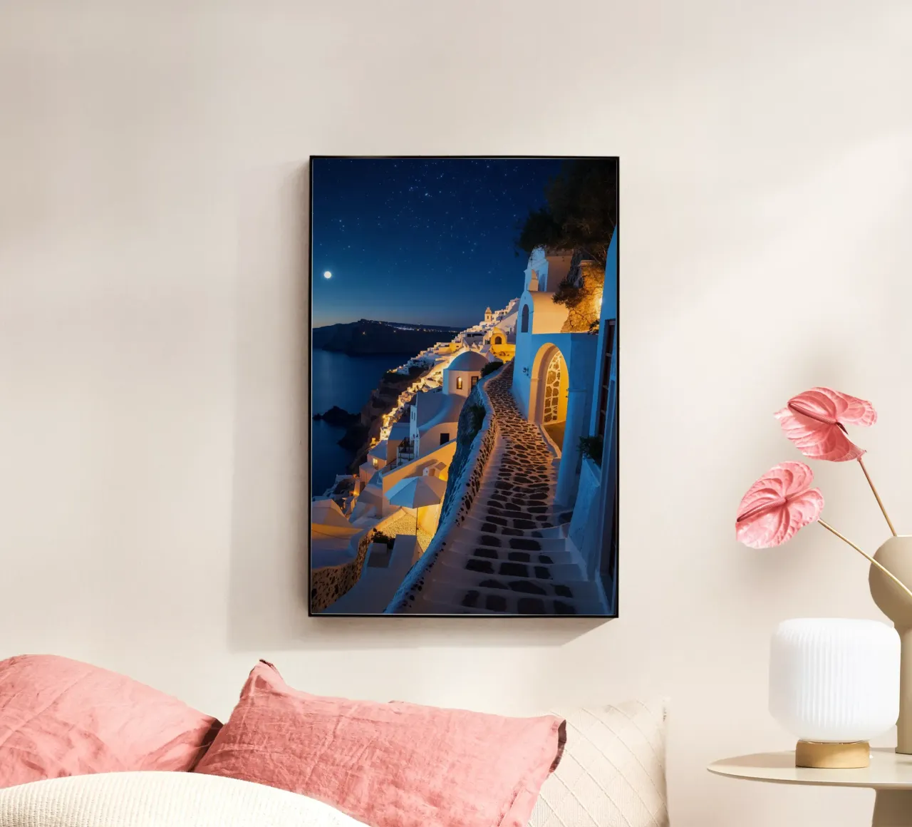 Moonlit Pathways of Santorini plexiglass da AlbertKlee