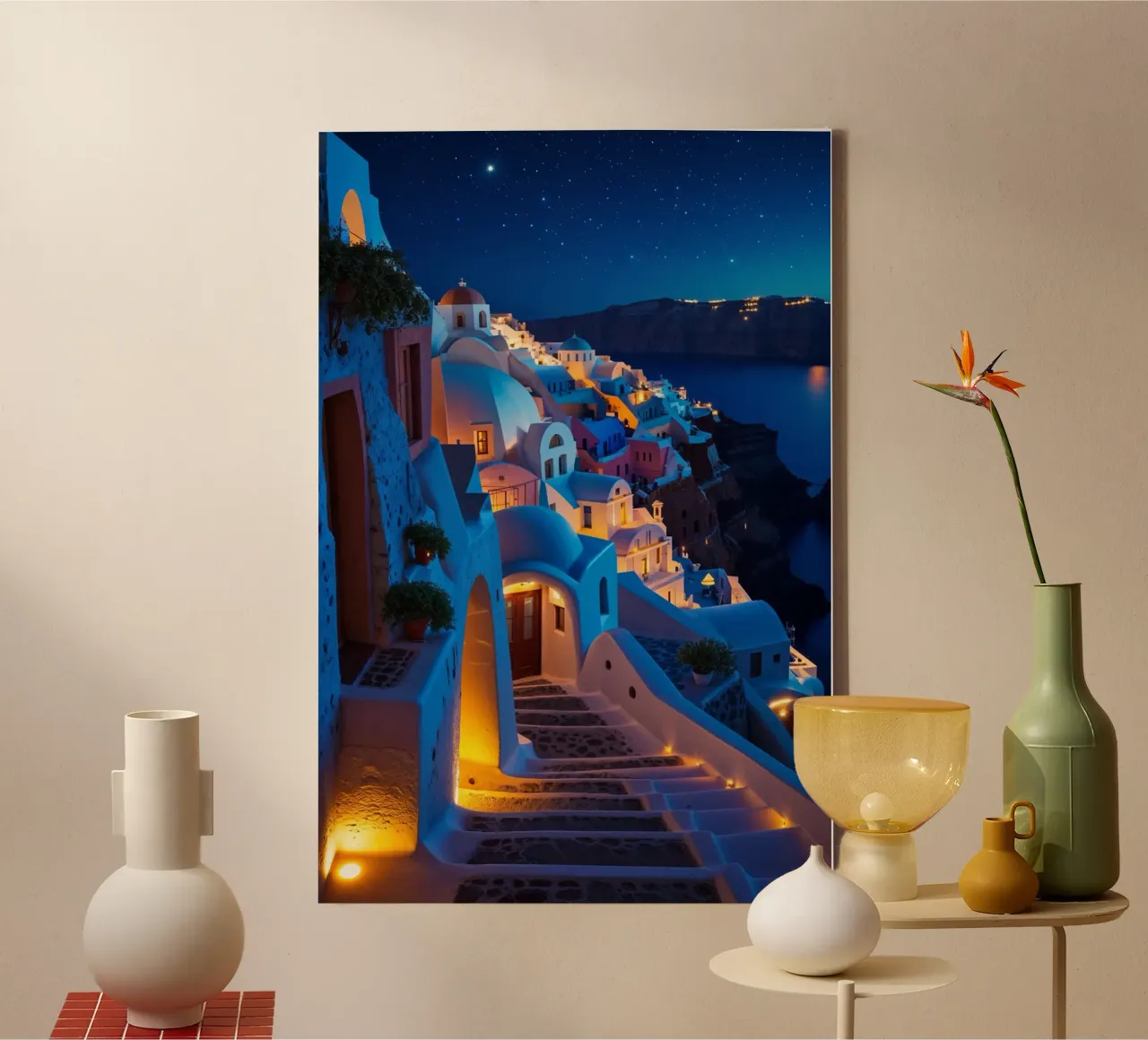 Santorini's Milky Way Masterpiece tela da AlbertKlee
