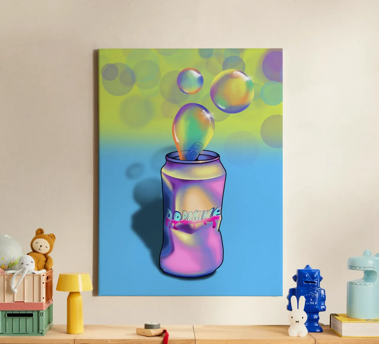 DRINK DOPAMINE Leinwand von LAUSEMIA DESIGN STUDIO