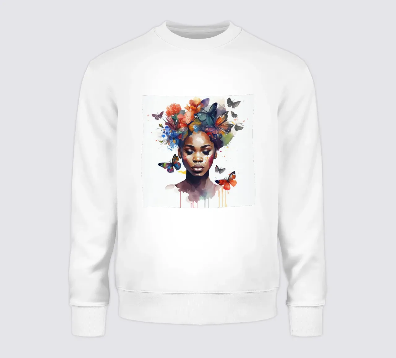 Farfalla acquerellata Donna africana felpa da Chromatic Fusion Studio