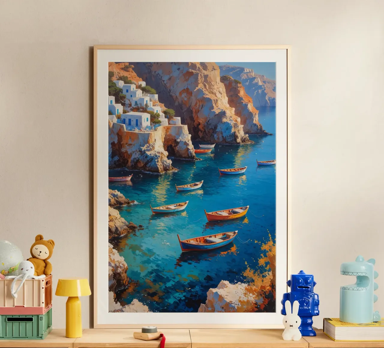 Golden Hours at Amoudi Bay poster da AlbertKlee