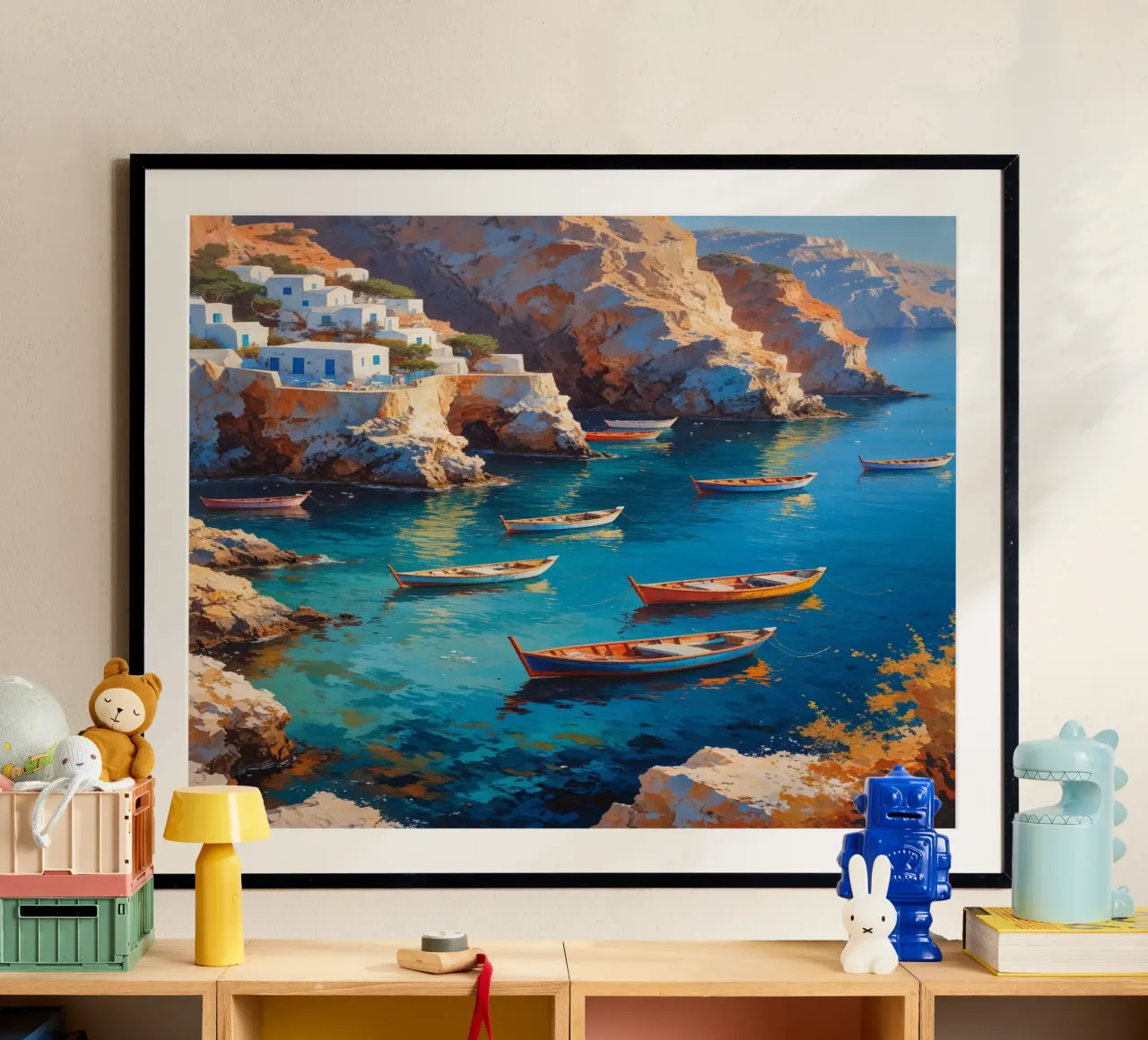Golden Hours at Amoudi Bay poster da AlbertKlee