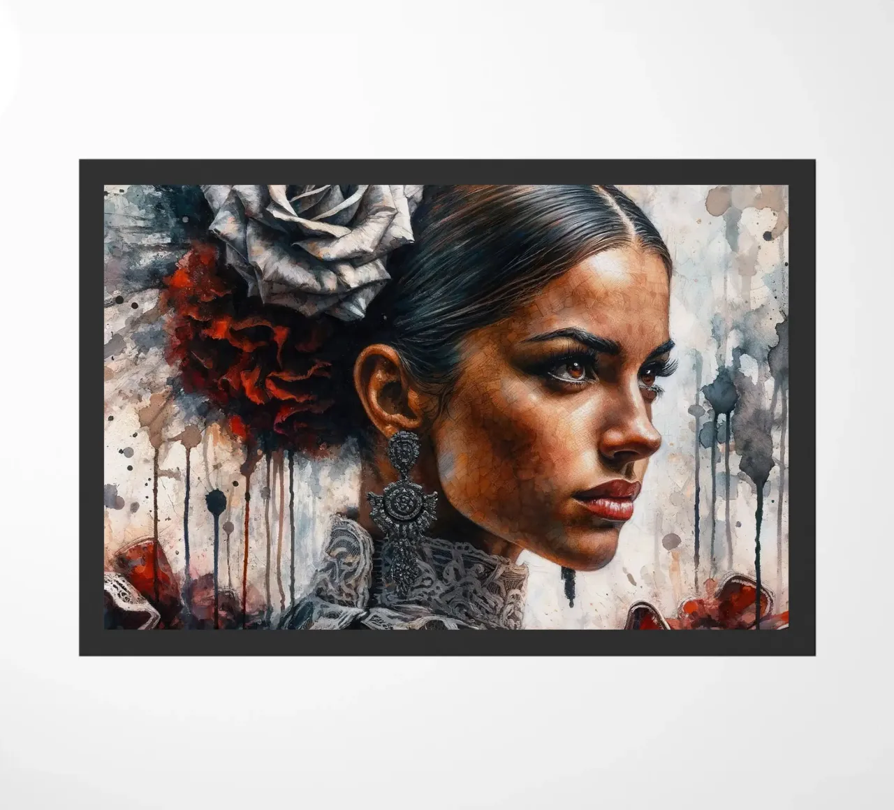 Watercolor Flamenco Dancer zerbino da Chromatic Fusion Studio
