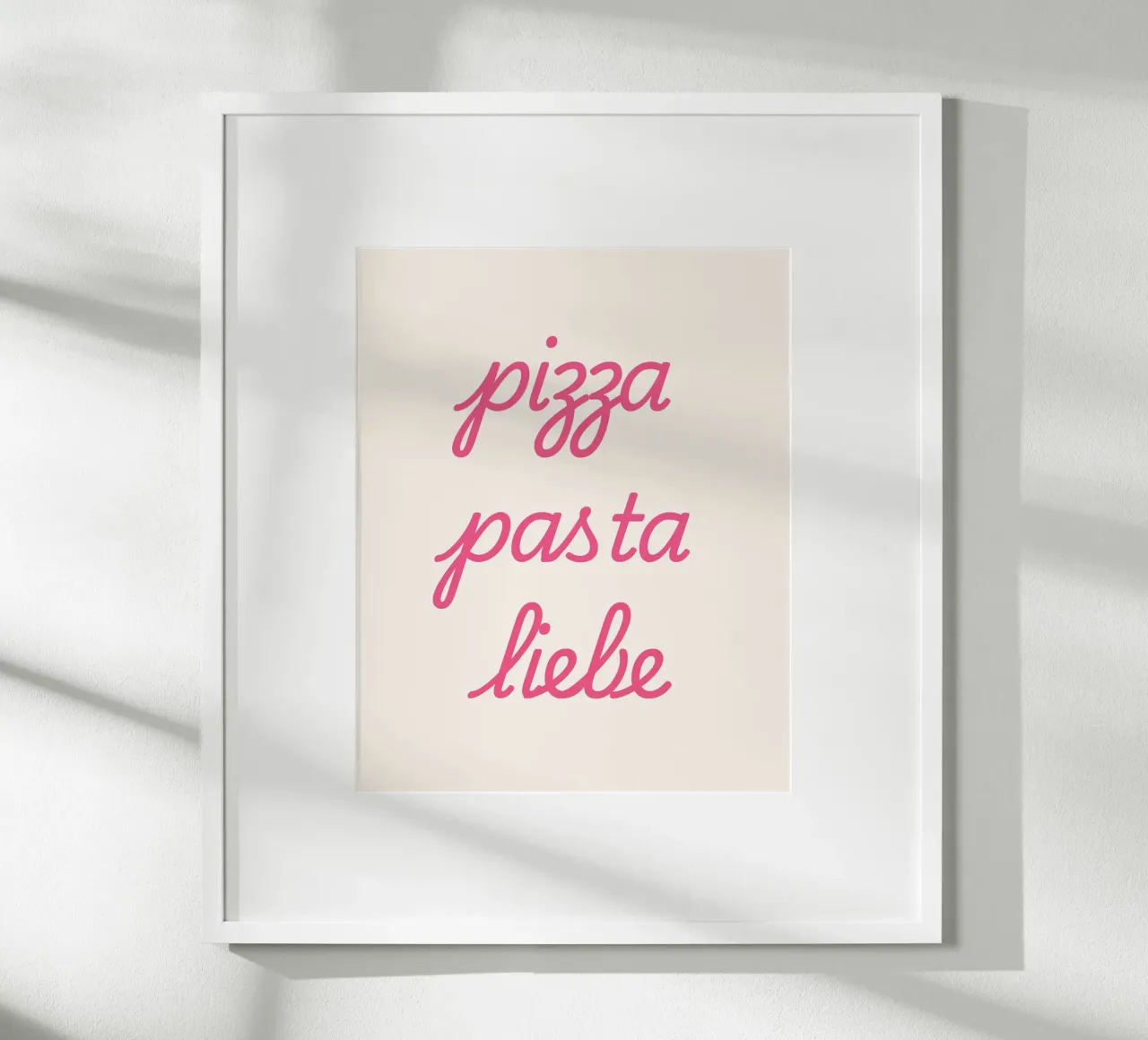 Pizza, Pasta, Liebe poster da Second Canvas