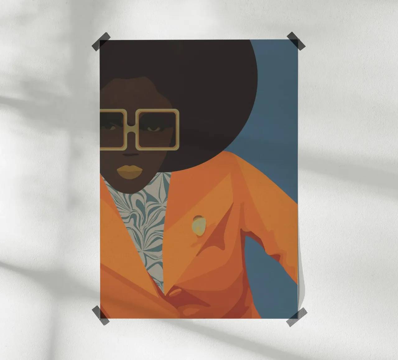 Swinging Africa Nr. 02 poster con telaio in alluminio da lazydaypaper
