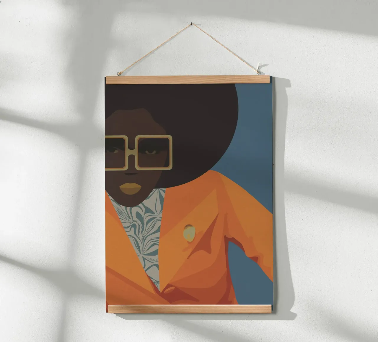 Swinging Africa Nr. 02 poster con telaio in alluminio da lazydaypaper