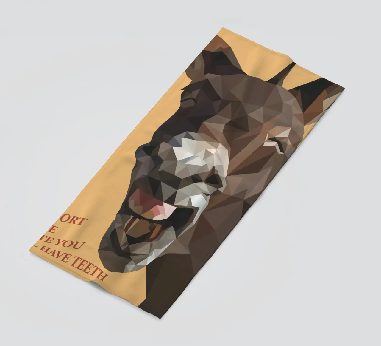 life is short smile with you teeth telo mare da Low poly art