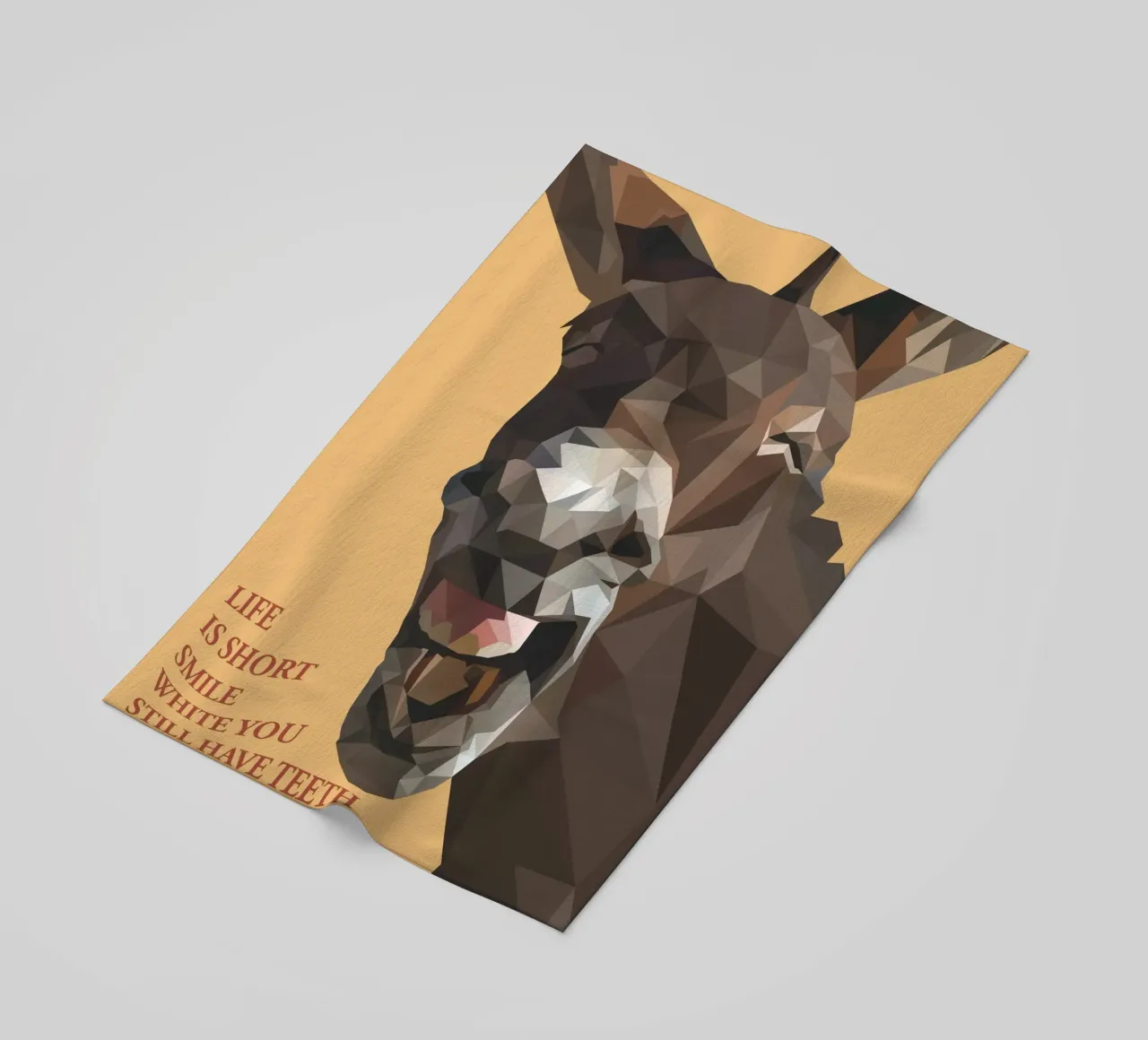 life is short smile with you teeth telo mare da Low poly art