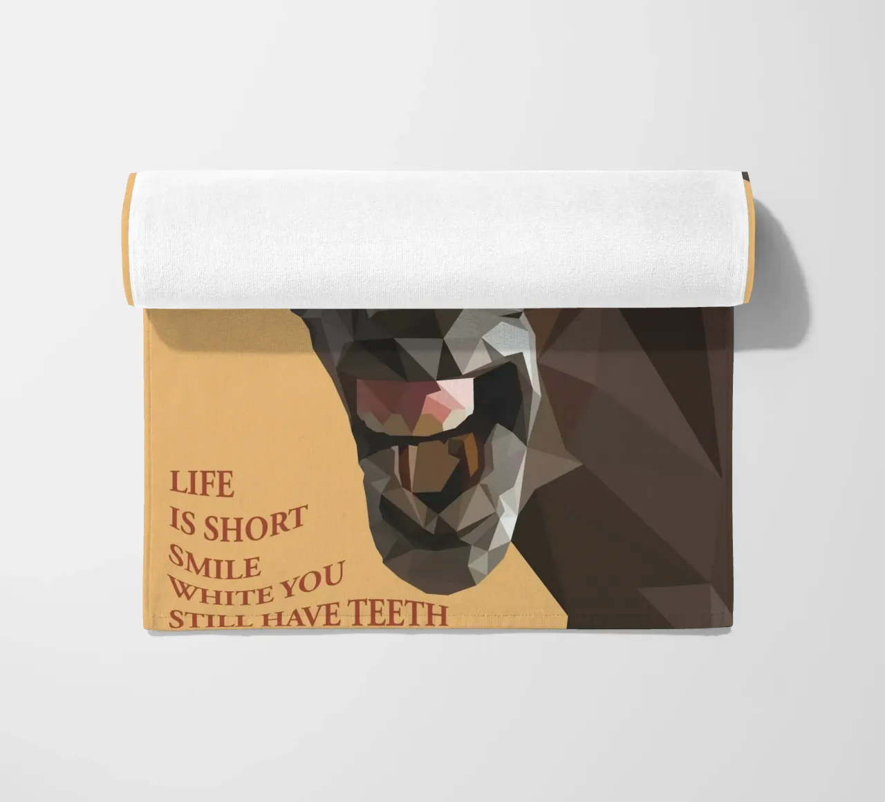 life is short smile with you teeth telo mare da Low poly art