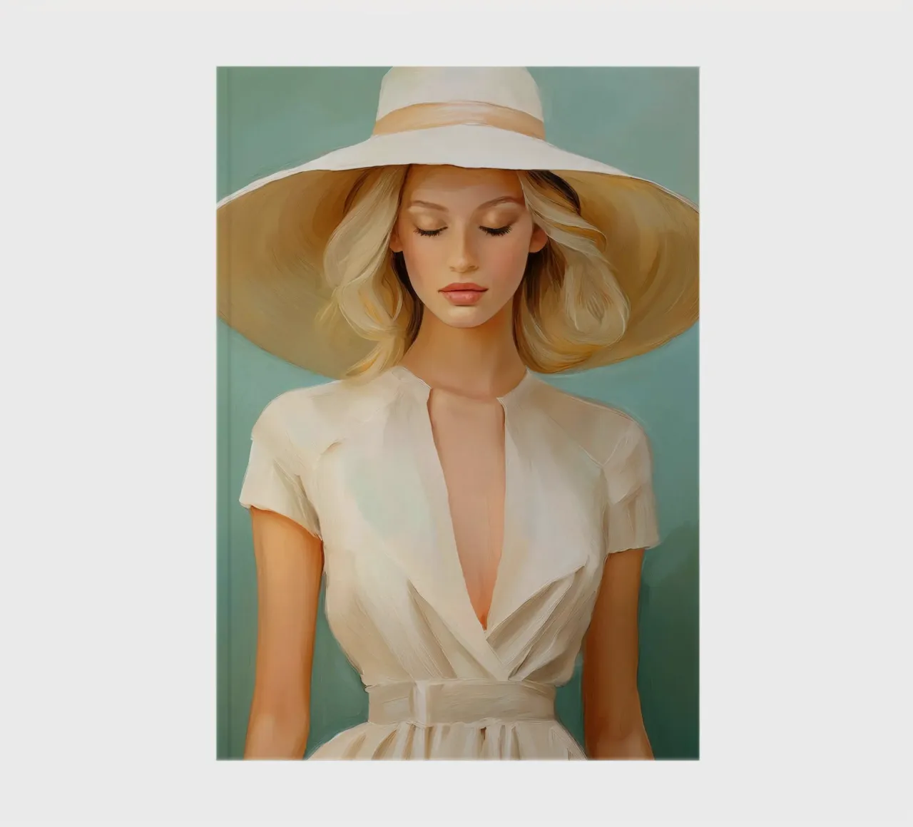 Elegant woman in soft colors notebook by Take Your Art BV