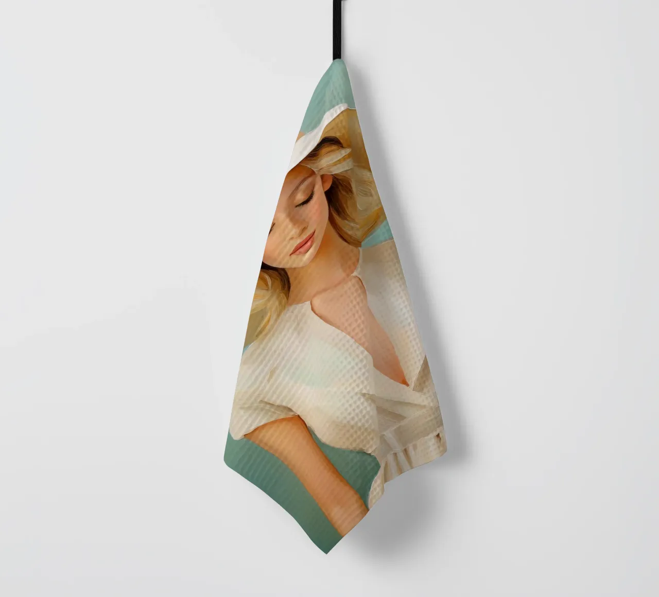 Donna elegante in colori tenui canovaccio da cucina da Take Your Art BV