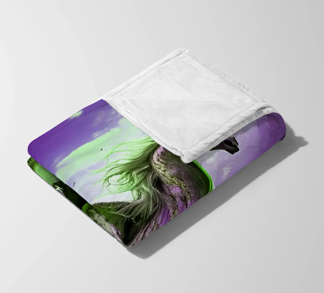 ALA DI CAVALLO 1 VIOLA E VERDE. coperta in pile da Thierry vobmann photography