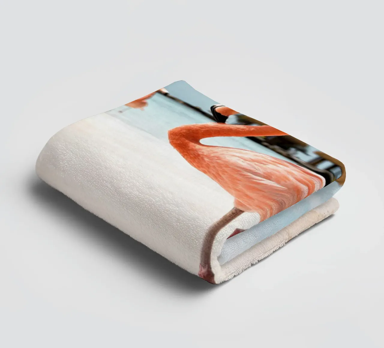 Pink Tropical Flamingo towel by Henrike Schenk Photography