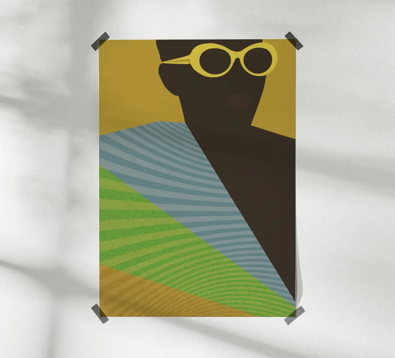 Swinging Africa Nr. 03 poster con telaio in alluminio da lazydaypaper