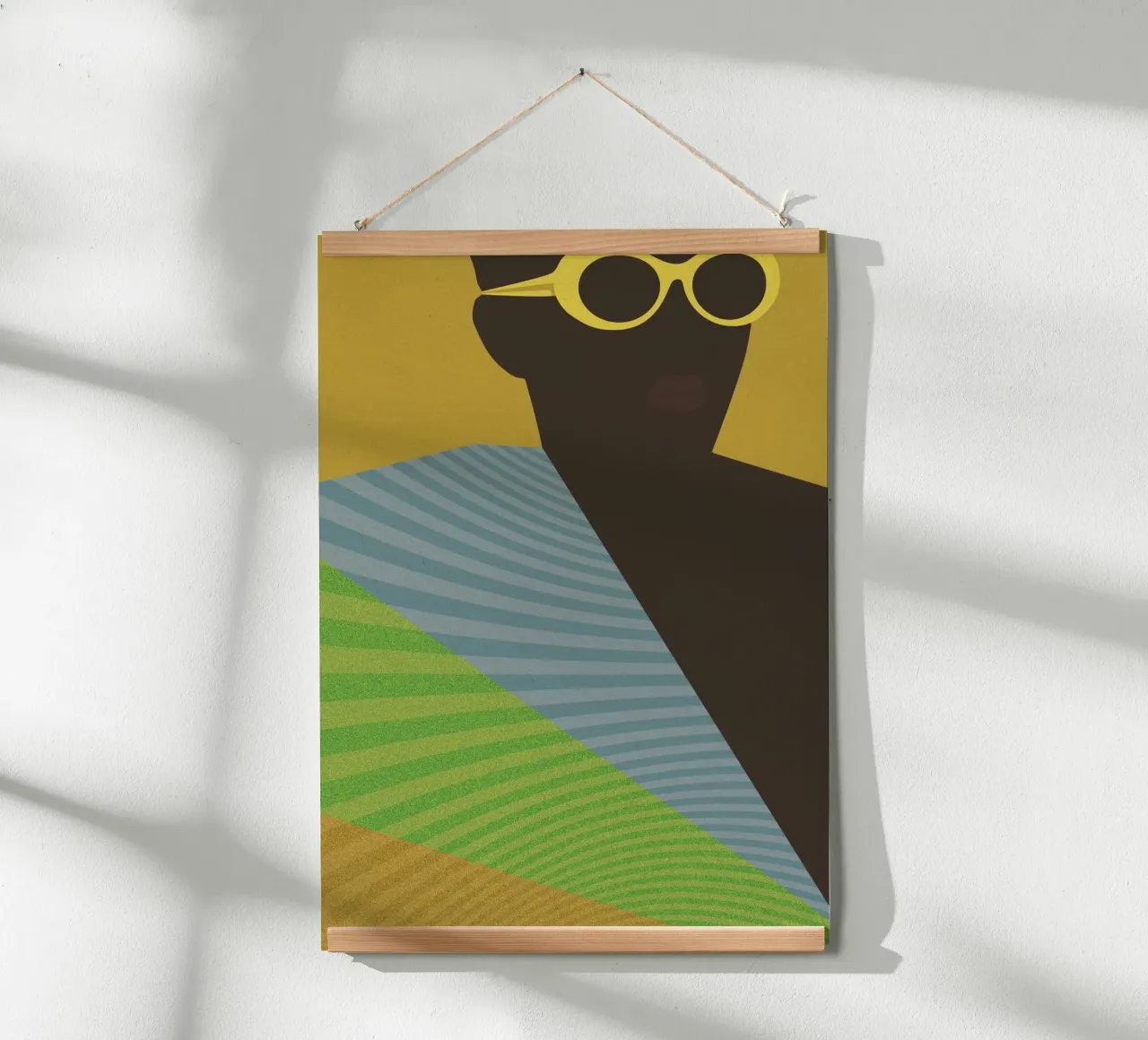 Swinging Africa Nr. 03 poster con telaio in alluminio da lazydaypaper