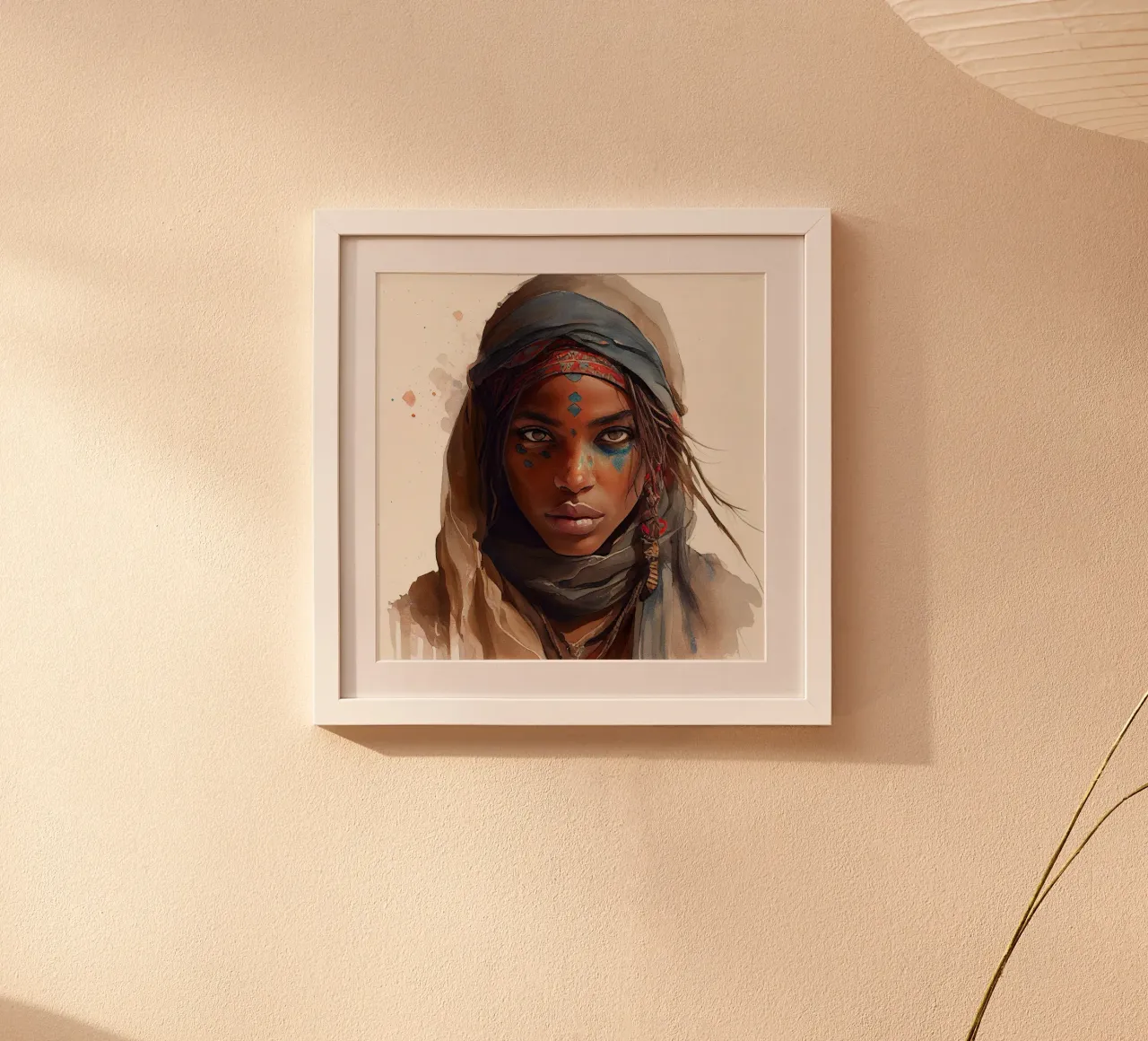 Acquerello Donna Tuareg carta hahnemühle da Chromatic Fusion Studio