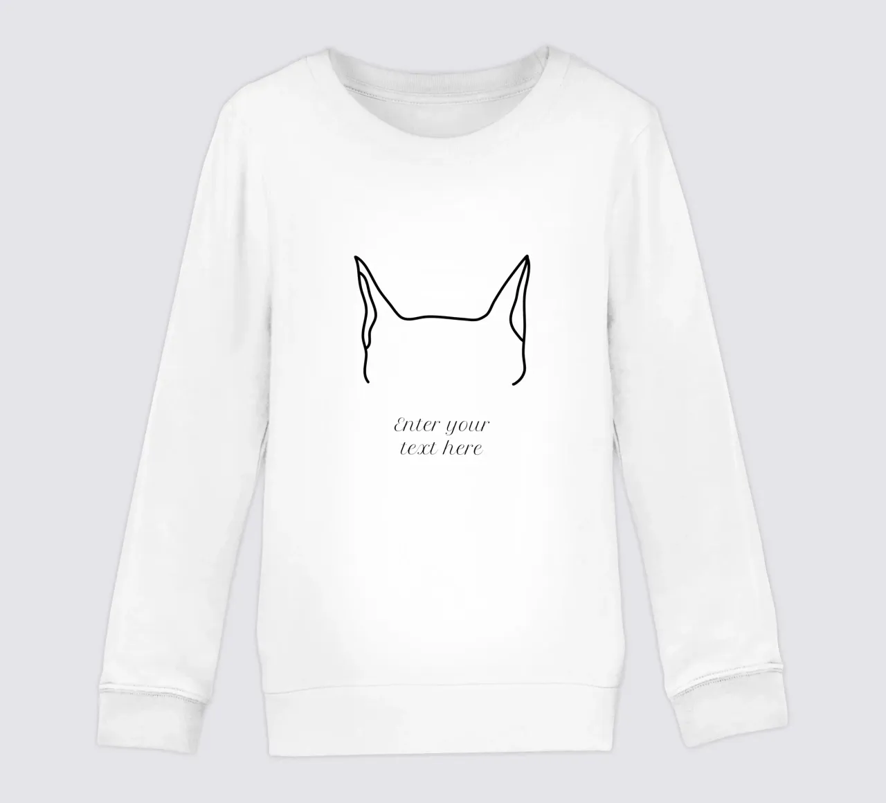 Whisker Whimsy kids sweatshirt by Doodle Dreams Art