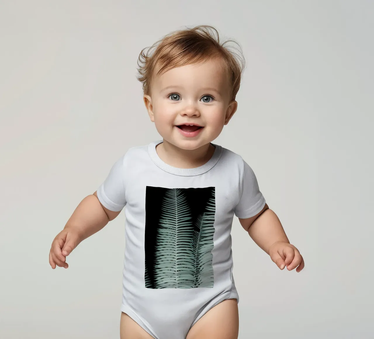 Cycas short-sleeve baby romper by Shot By Clint