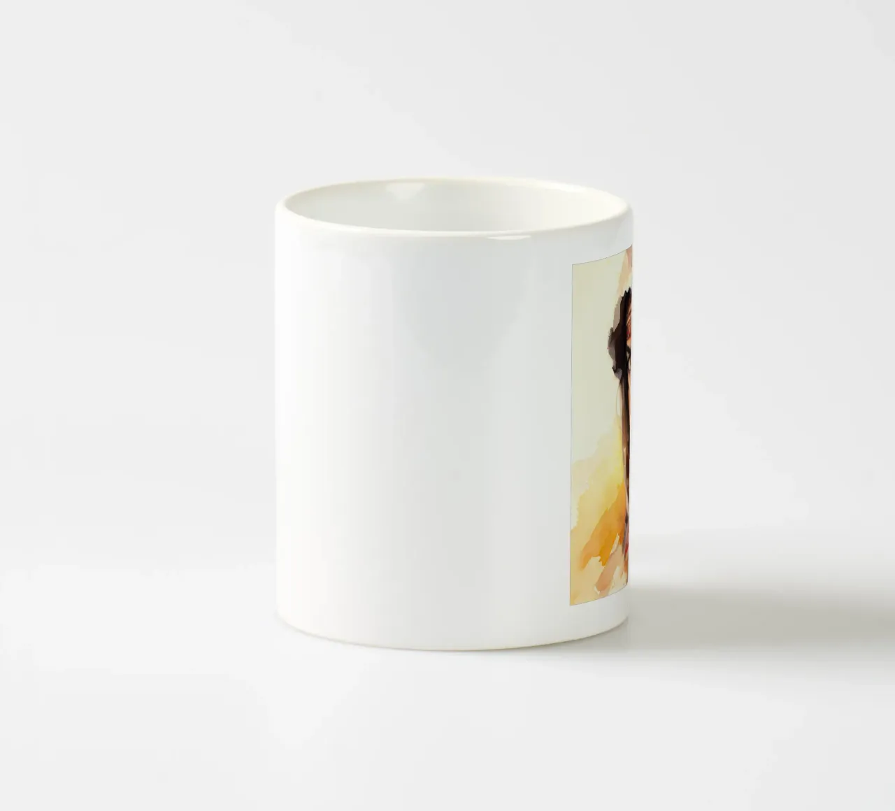 Acquerello Donna Tuareg tazza in ceramica da Chromatic Fusion Studio