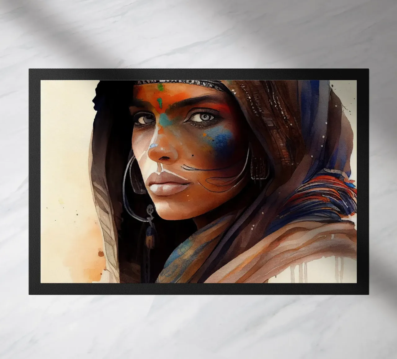 Acquerello Donna Tuareg zerbino da Chromatic Fusion Studio