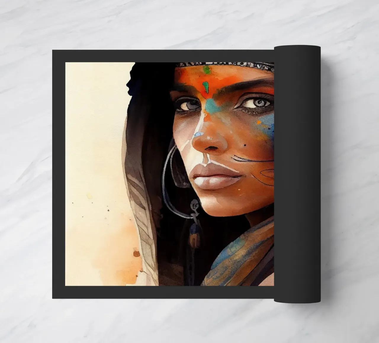Acquerello Donna Tuareg zerbino da Chromatic Fusion Studio