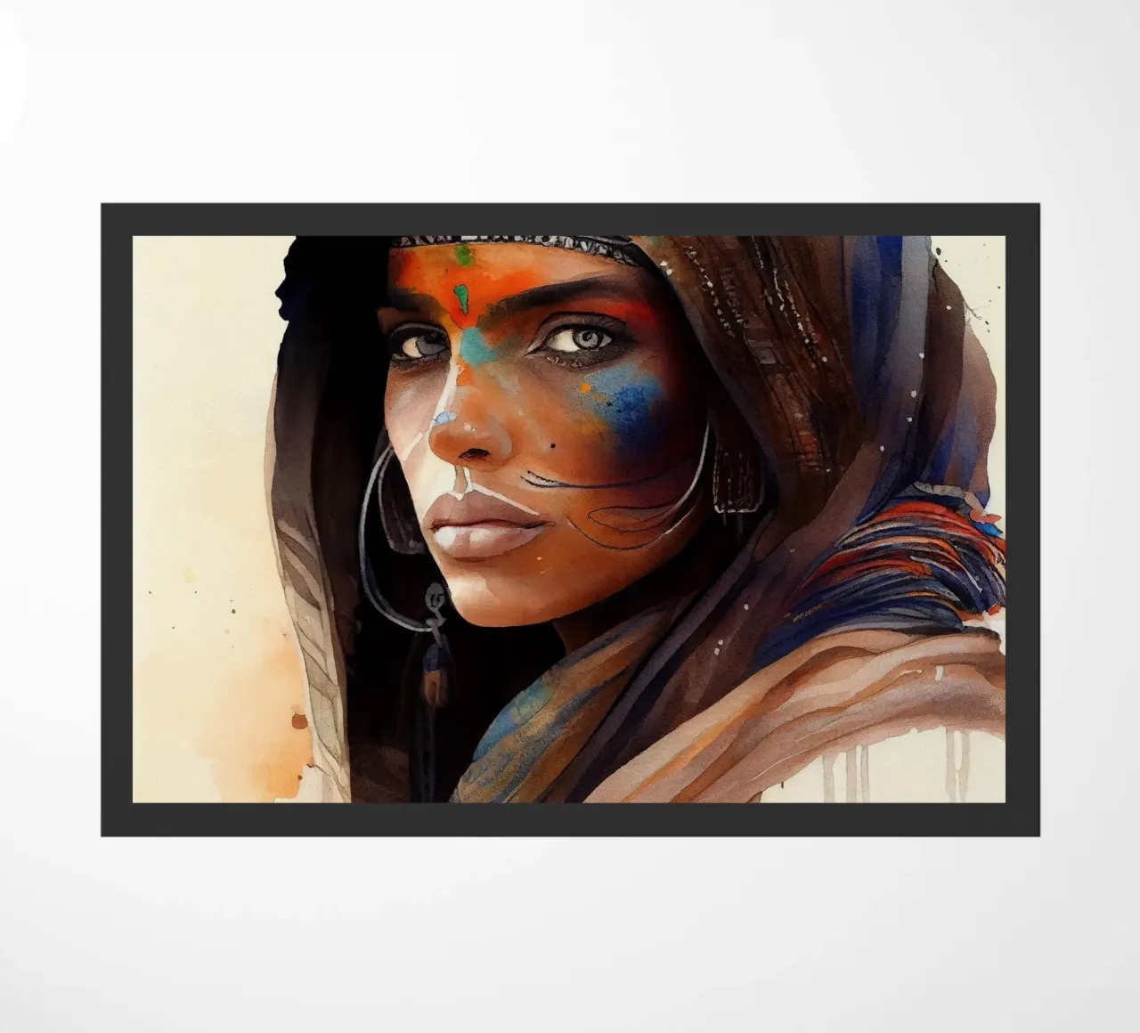 Acquerello Donna Tuareg zerbino da Chromatic Fusion Studio