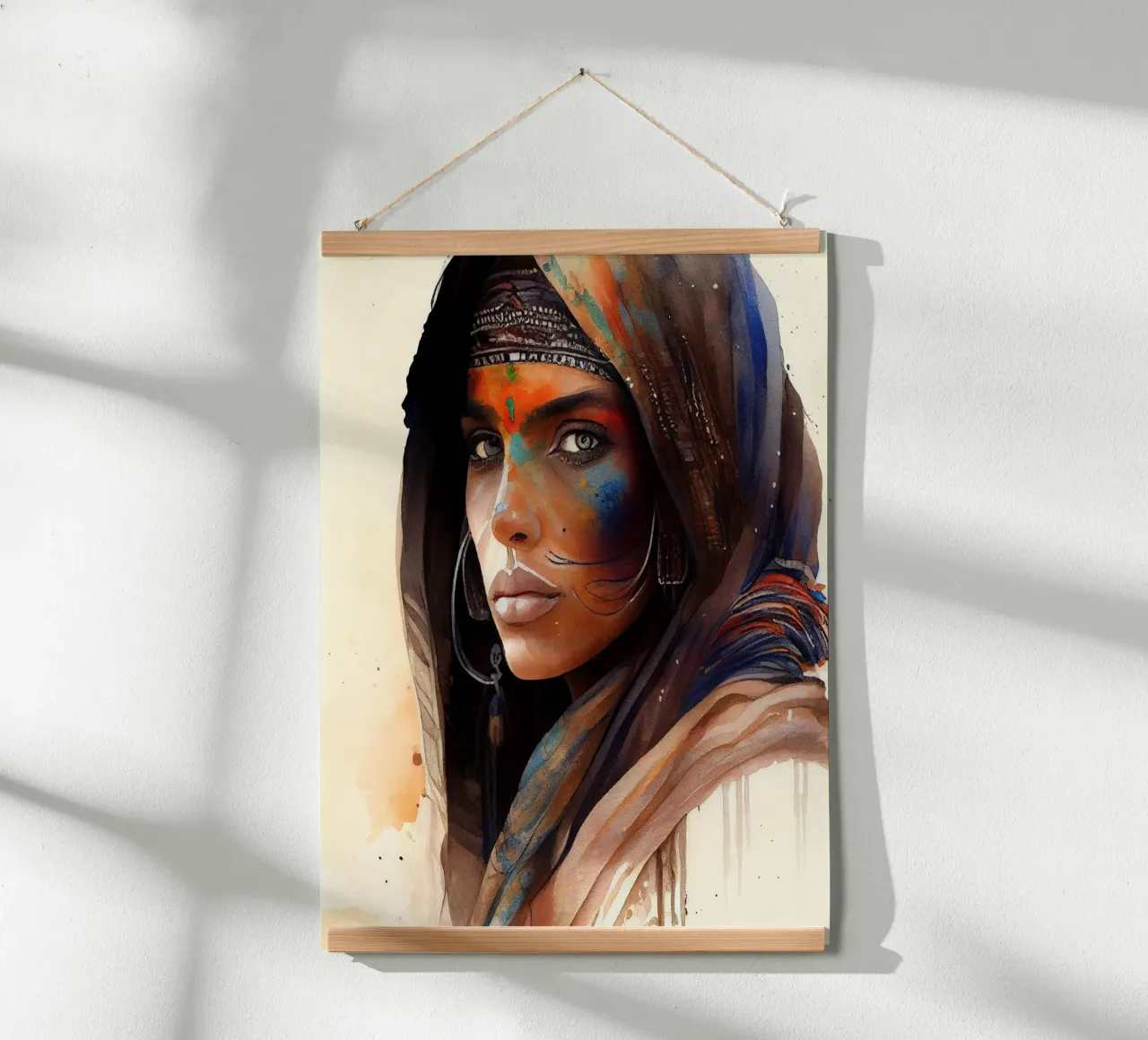 Acquerello Donna Tuareg carta hahnemühle da Chromatic Fusion Studio