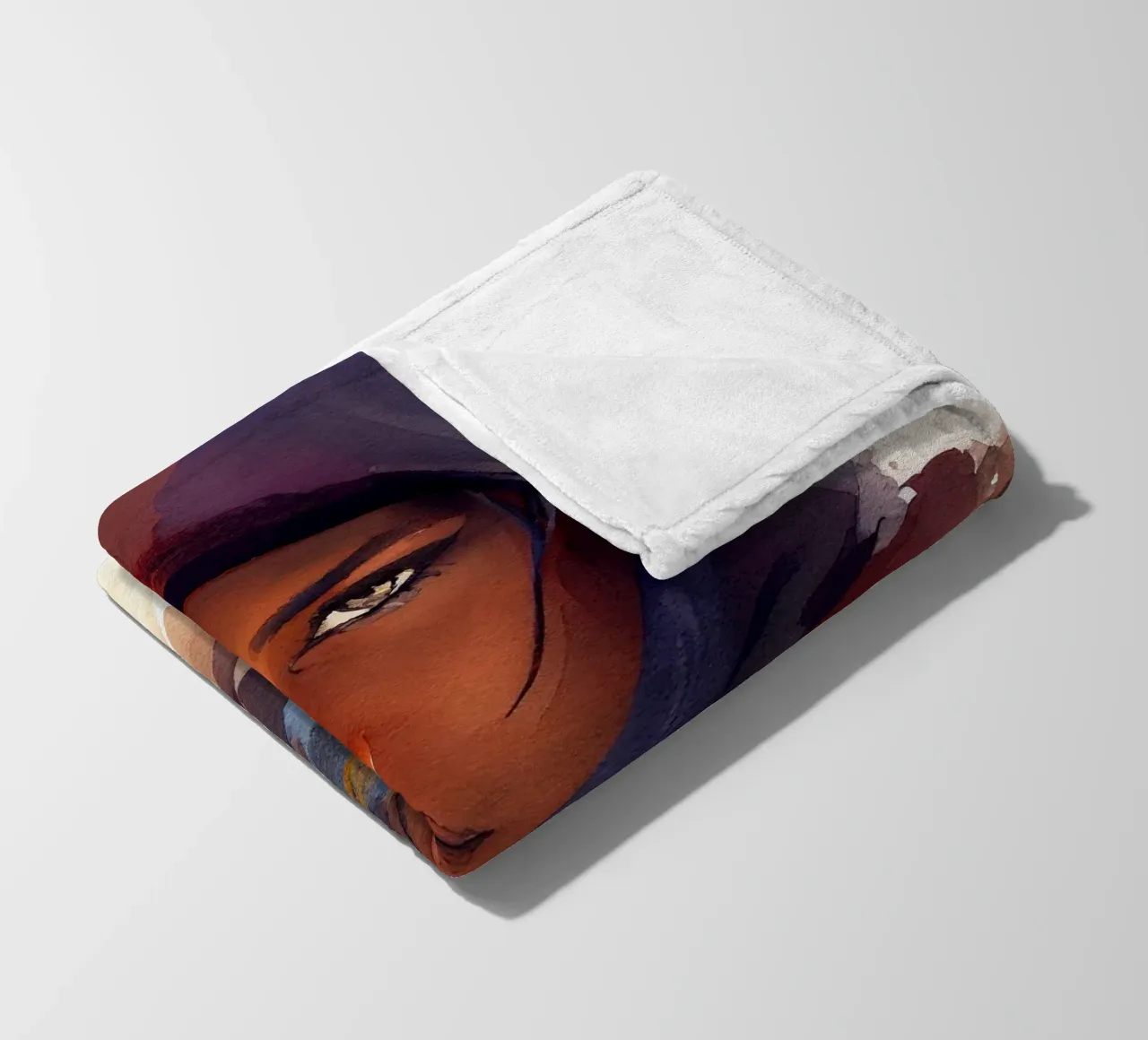Acquerello Donna Tuareg coperta in pile da Chromatic Fusion Studio