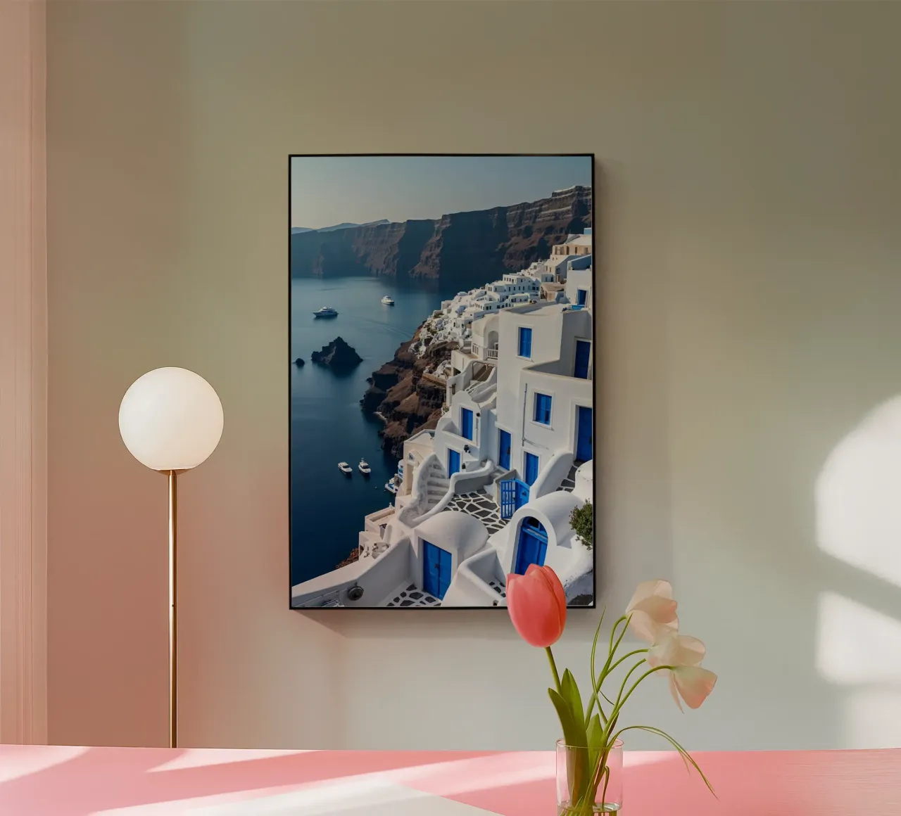 Breathtaking Views of Santorini's Azure Waters plexiglass da AlbertKlee