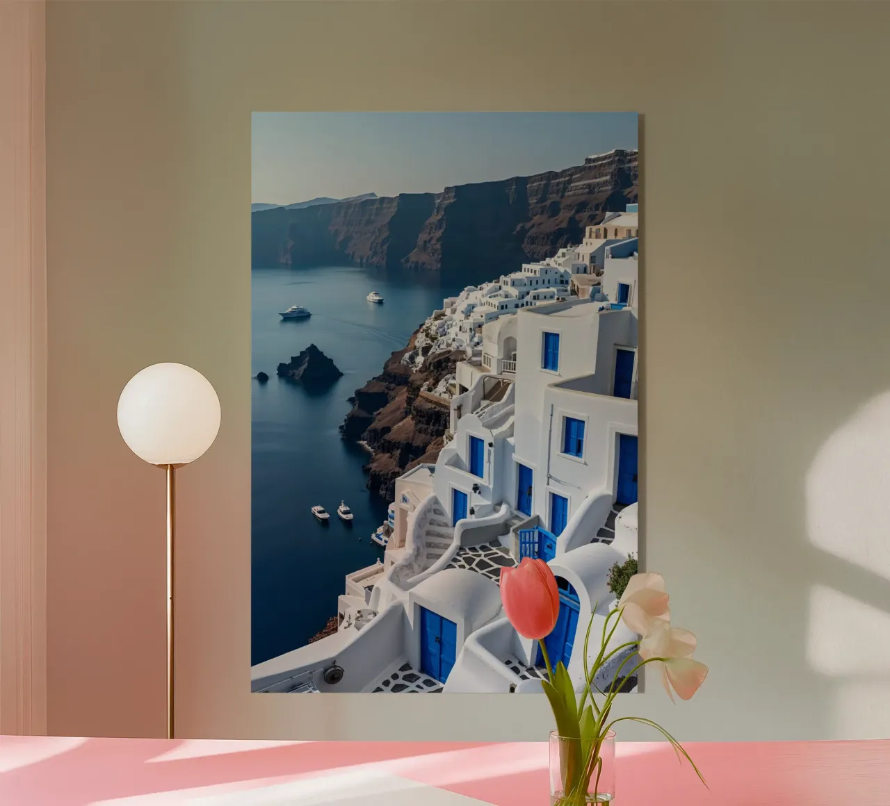 Breathtaking Views of Santorini's Azure Waters plexiglass da AlbertKlee