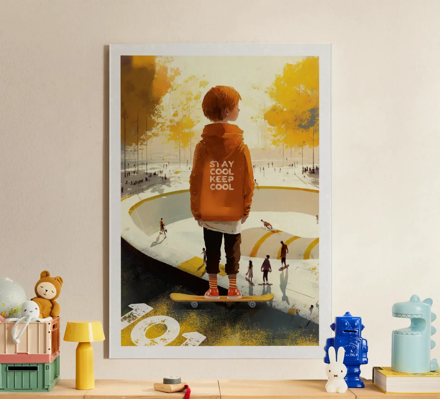 Skater Boy Acryl-Glas von lazydaypaper