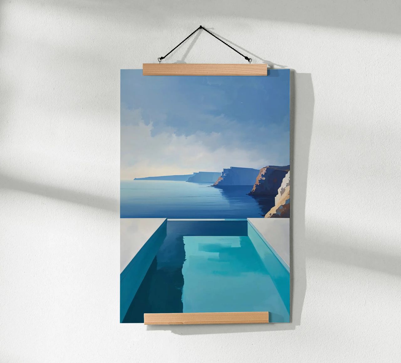 Minimalist infinity pool and serene cliffs carta hahnemühle da AlbertKlee