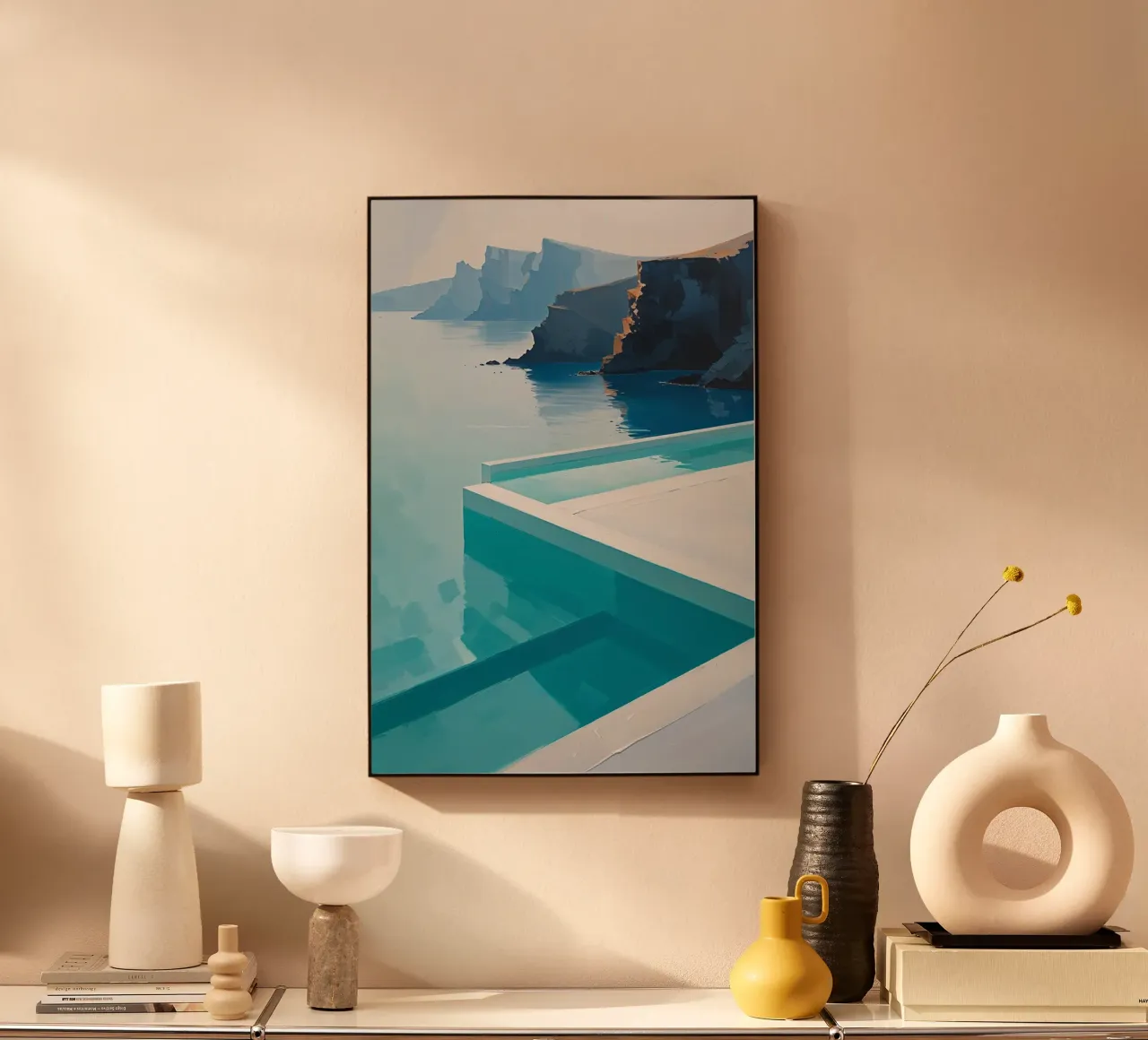 Coastal reflection in infinity pool plexiglass da AlbertKlee