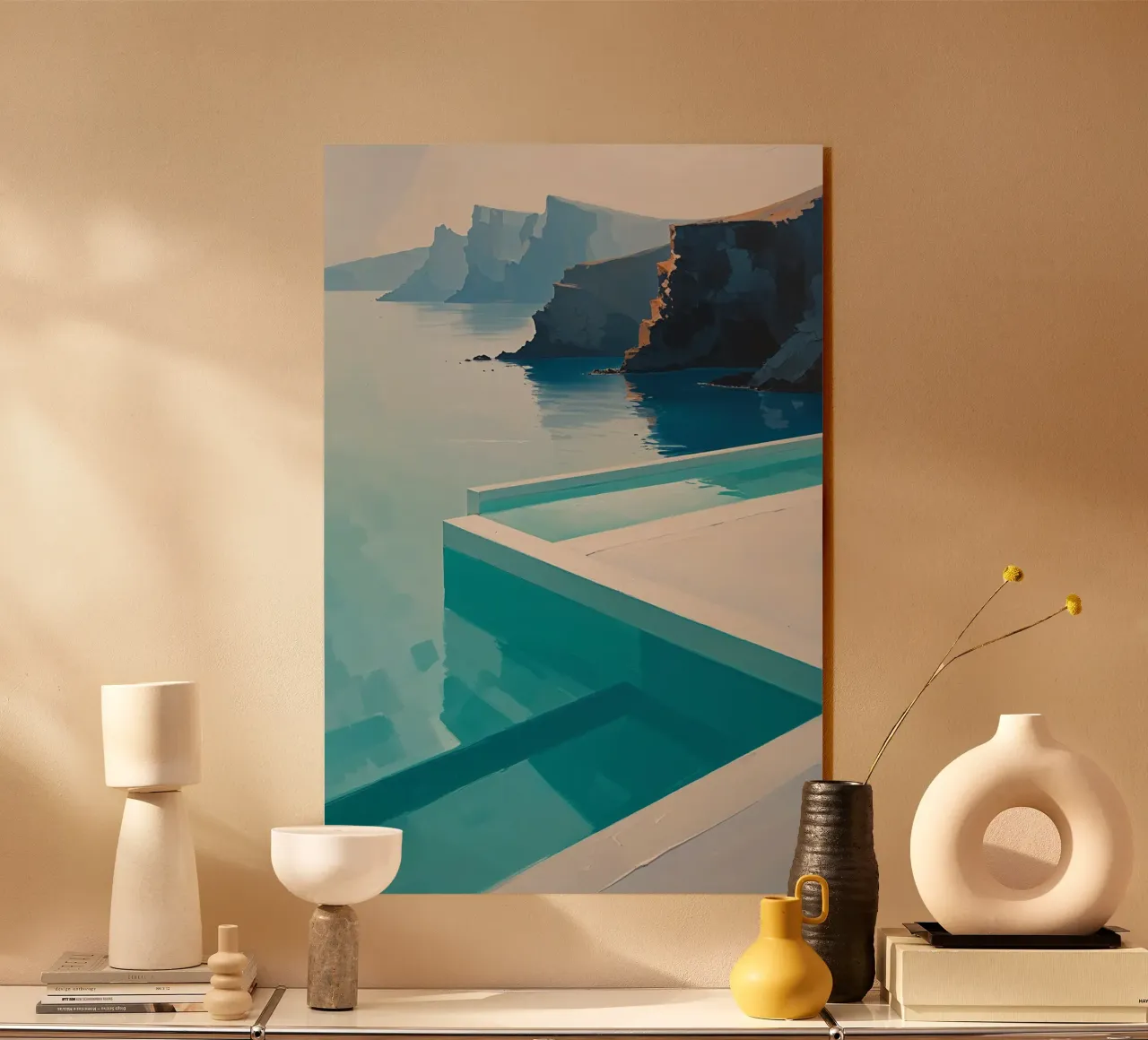 Coastal reflection in infinity pool plexiglass da AlbertKlee