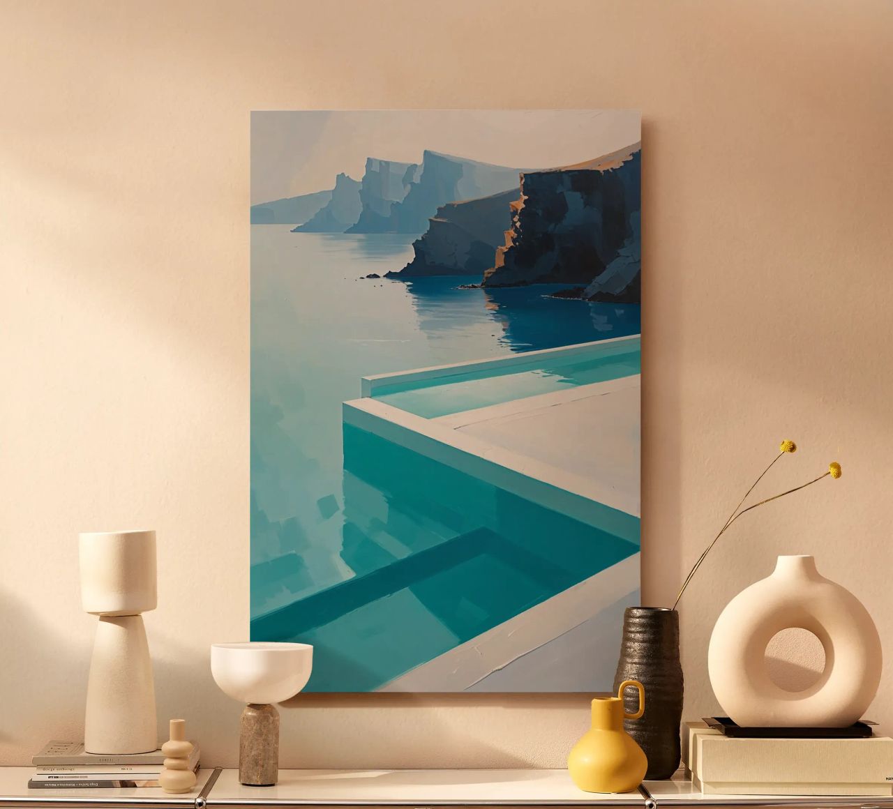 Coastal reflection in infinity pool alluminio dibond da AlbertKlee