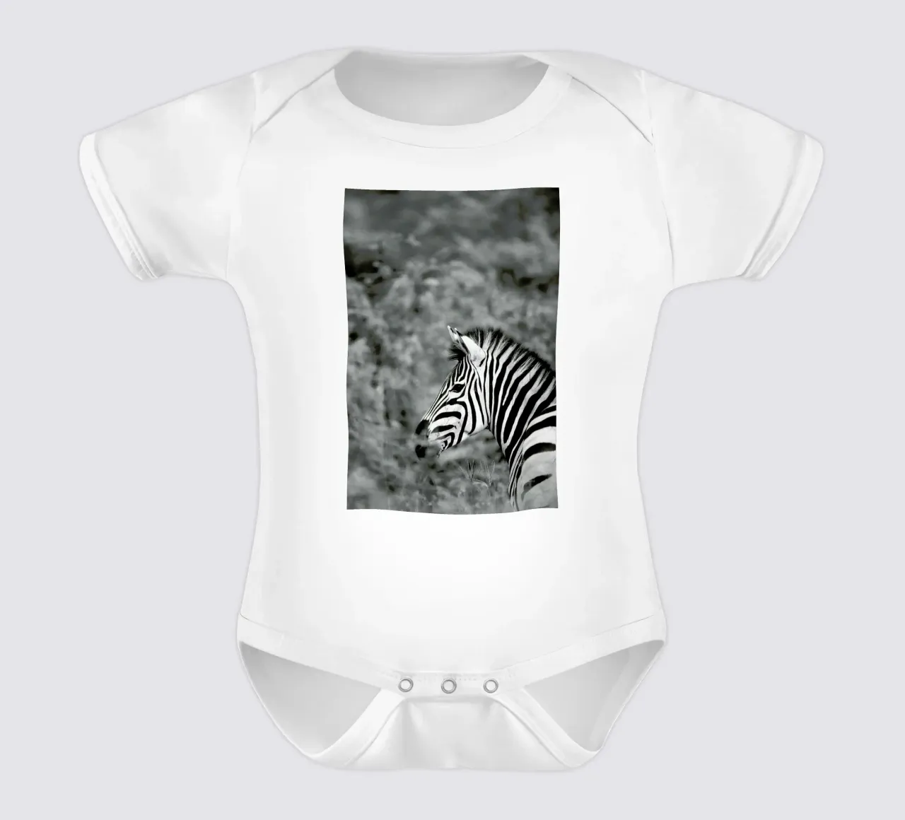 Zebra body neonato maniche corte da Shot By Clint