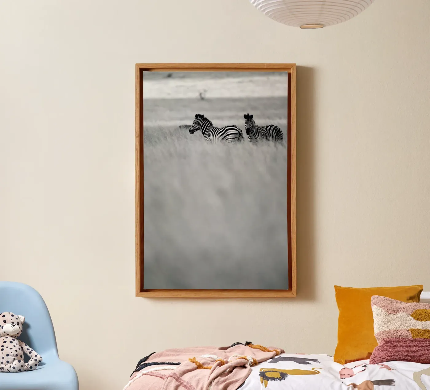 Zebra Pair canvas van Shot By Clint