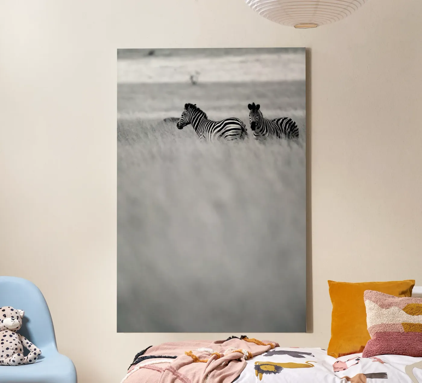 Zebra Pair canvas van Shot By Clint