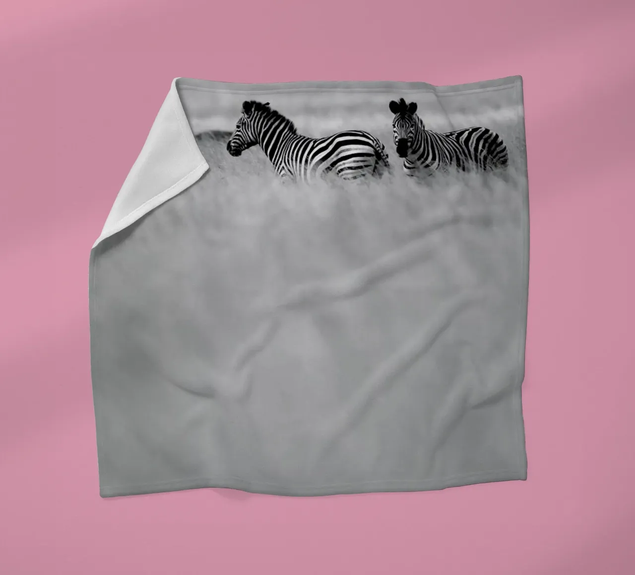 Zebra Pair fleece blanket by Shot By Clint