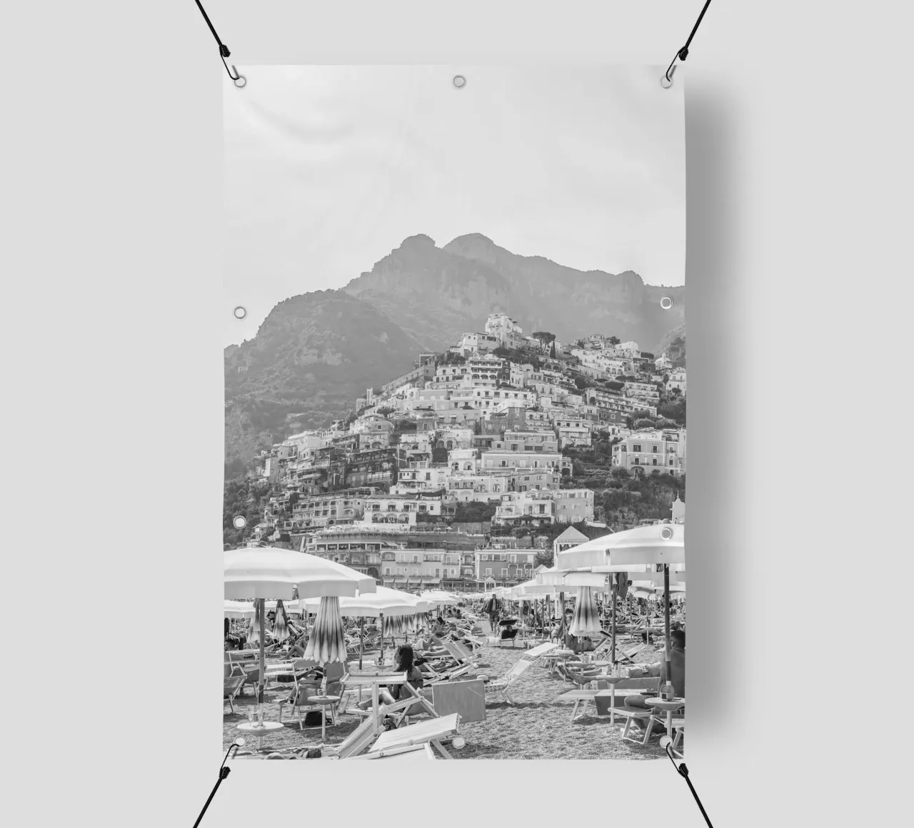 Positano in bianco e nero telo in pvc da Henrike Schenk Photography