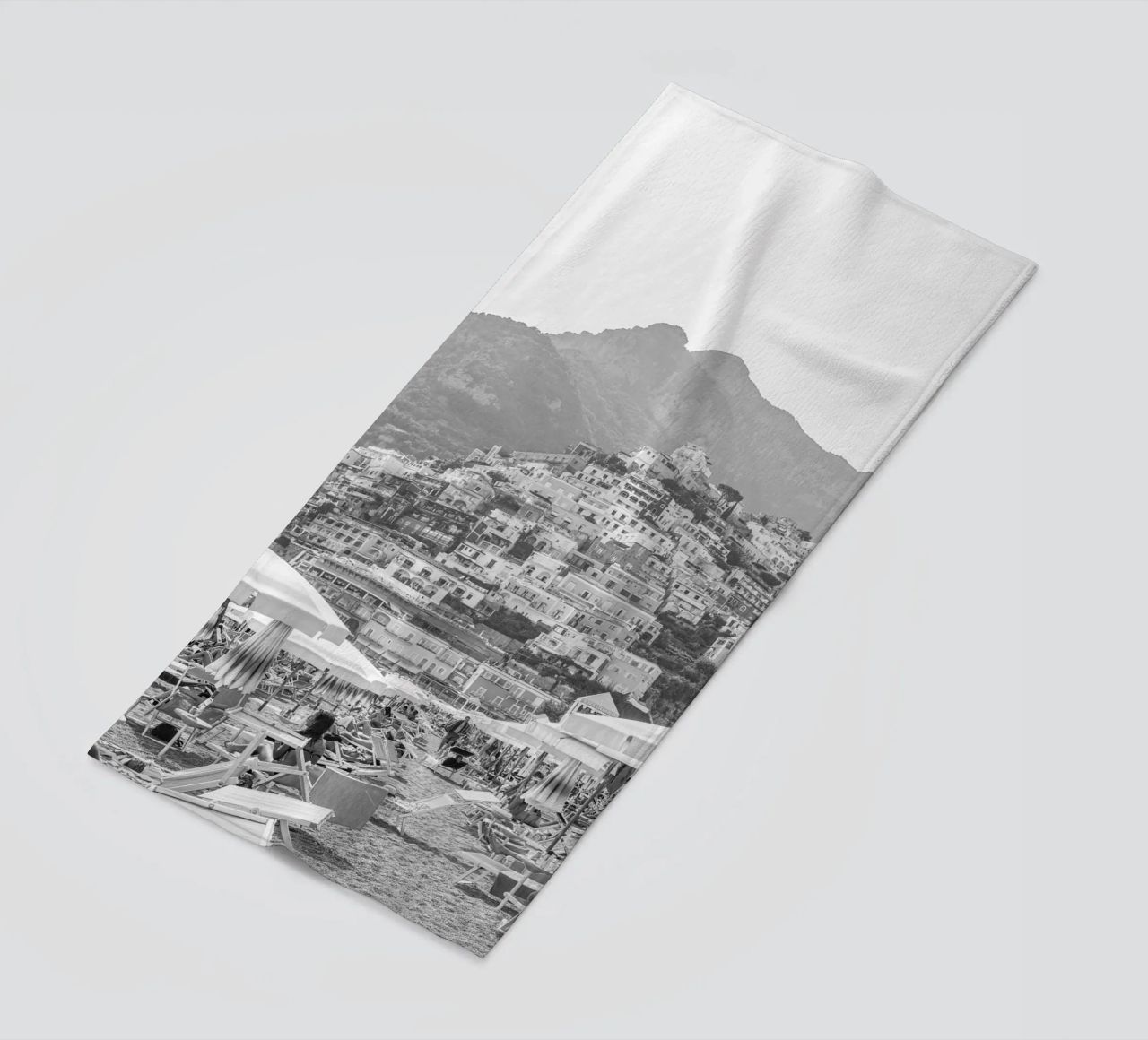 Positano in bianco e nero telo mare da Henrike Schenk Photography