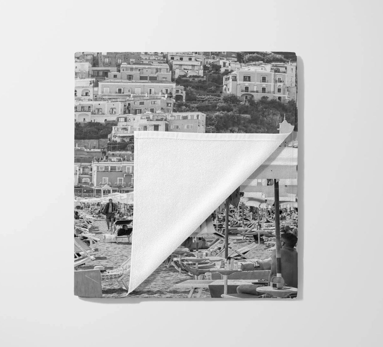 Positano in bianco e nero telo mare da Henrike Schenk Photography
