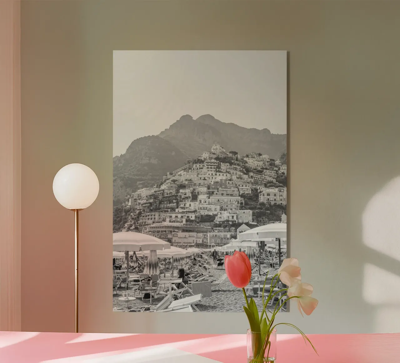 Positano in bianco e nero plexiglass da Henrike Schenk Photography
