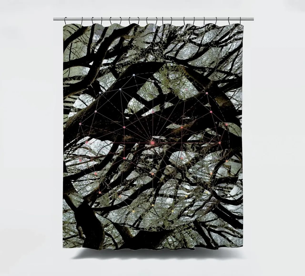 Afterlife shower curtain by Nicolas Messaritis