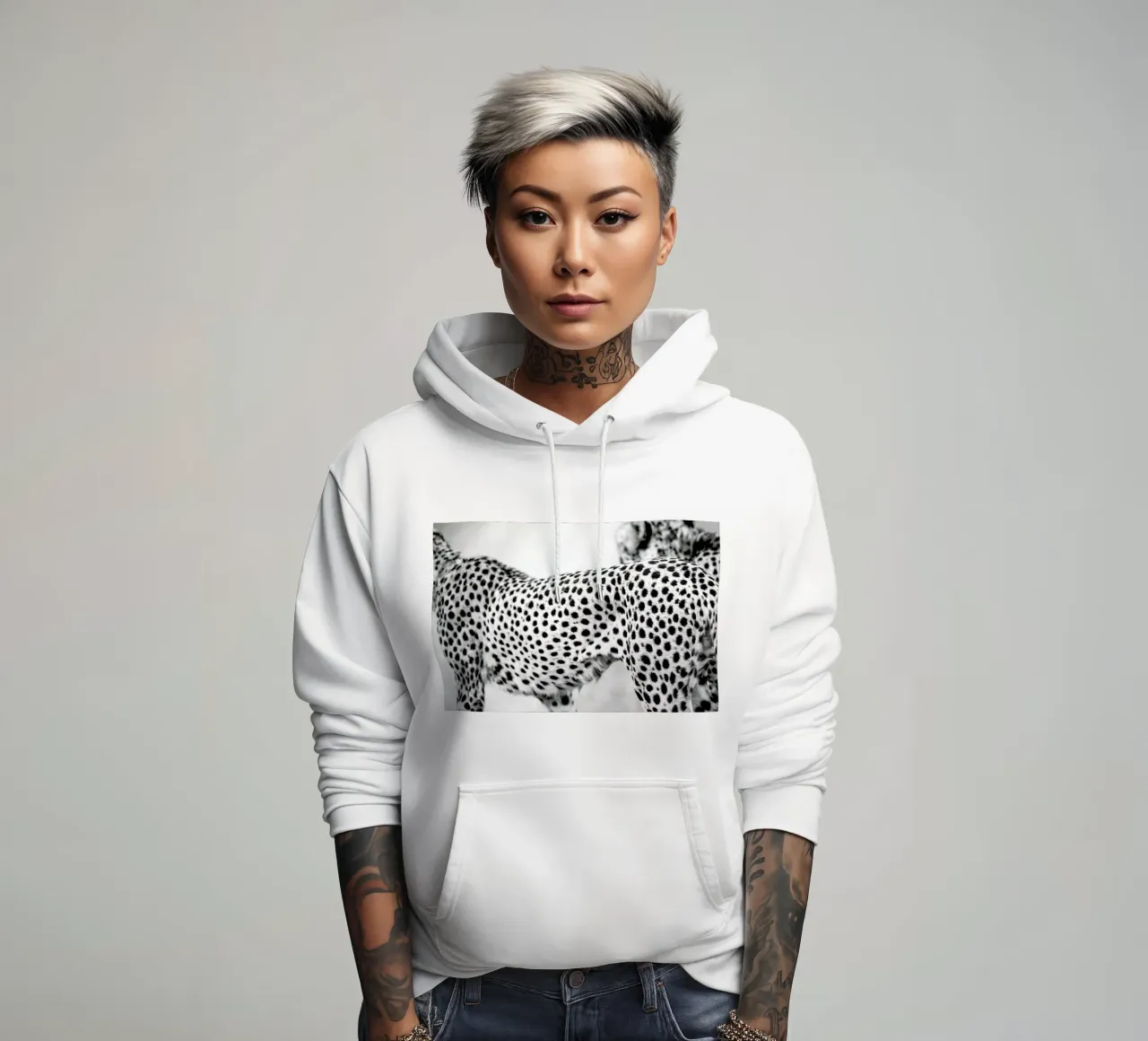 Cheetah felpa con cappuccio da Shot By Clint