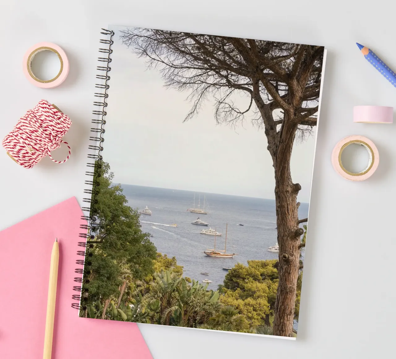 Capri Island View spiral notebook by Henrike Schenk Photography