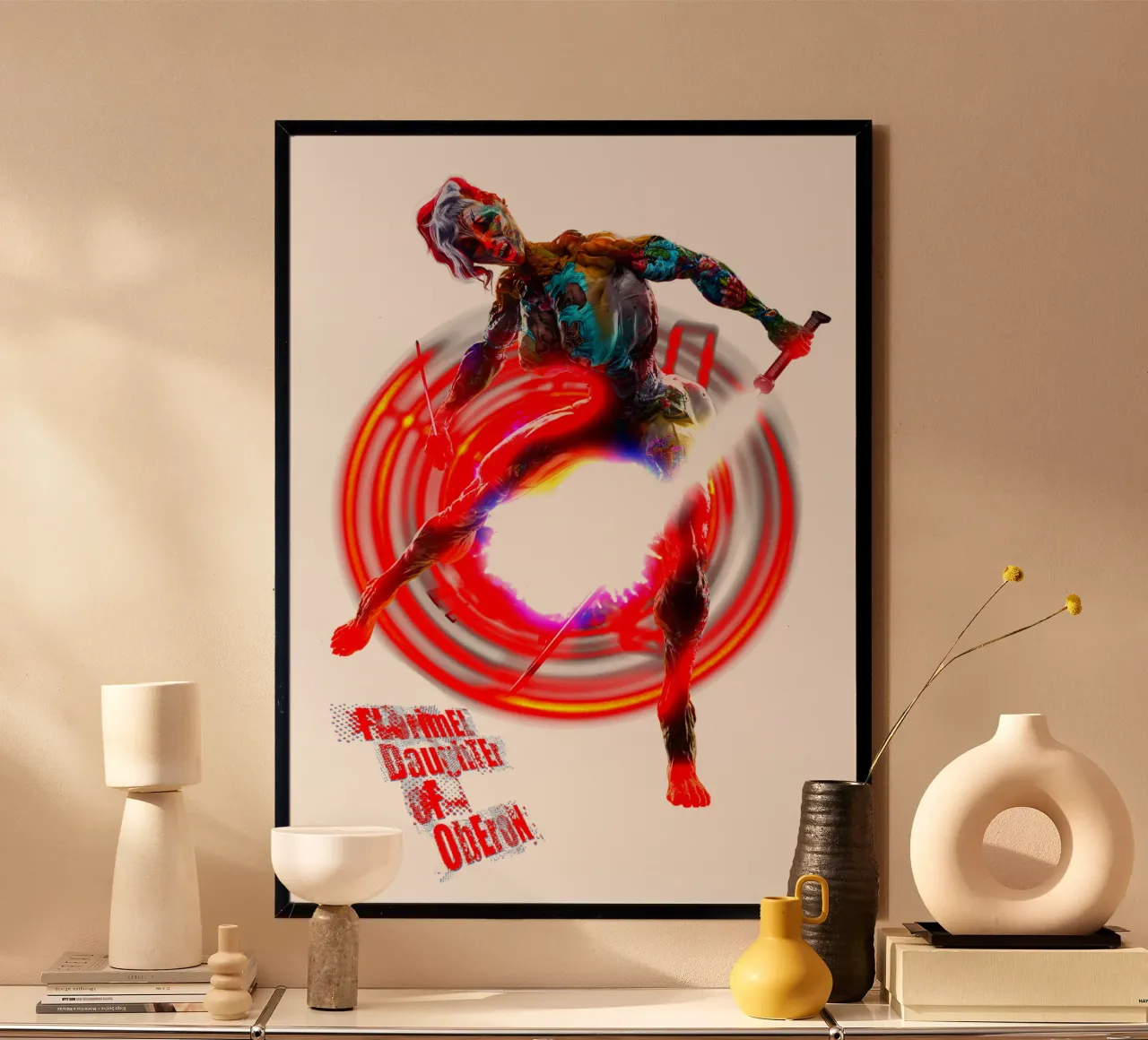 Florimel - Figlia di Oberon e sorellastra di Puck-Chucky poster con telaio in legno da the-witcher