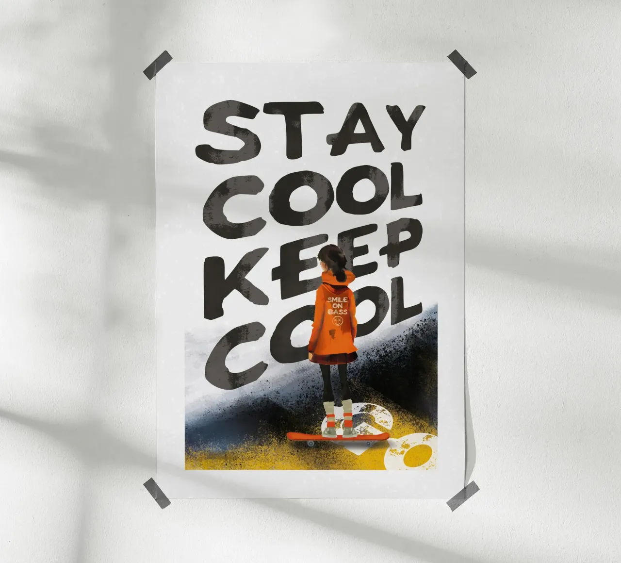 Skater Girl Sty Cool poster da lazydaypaper