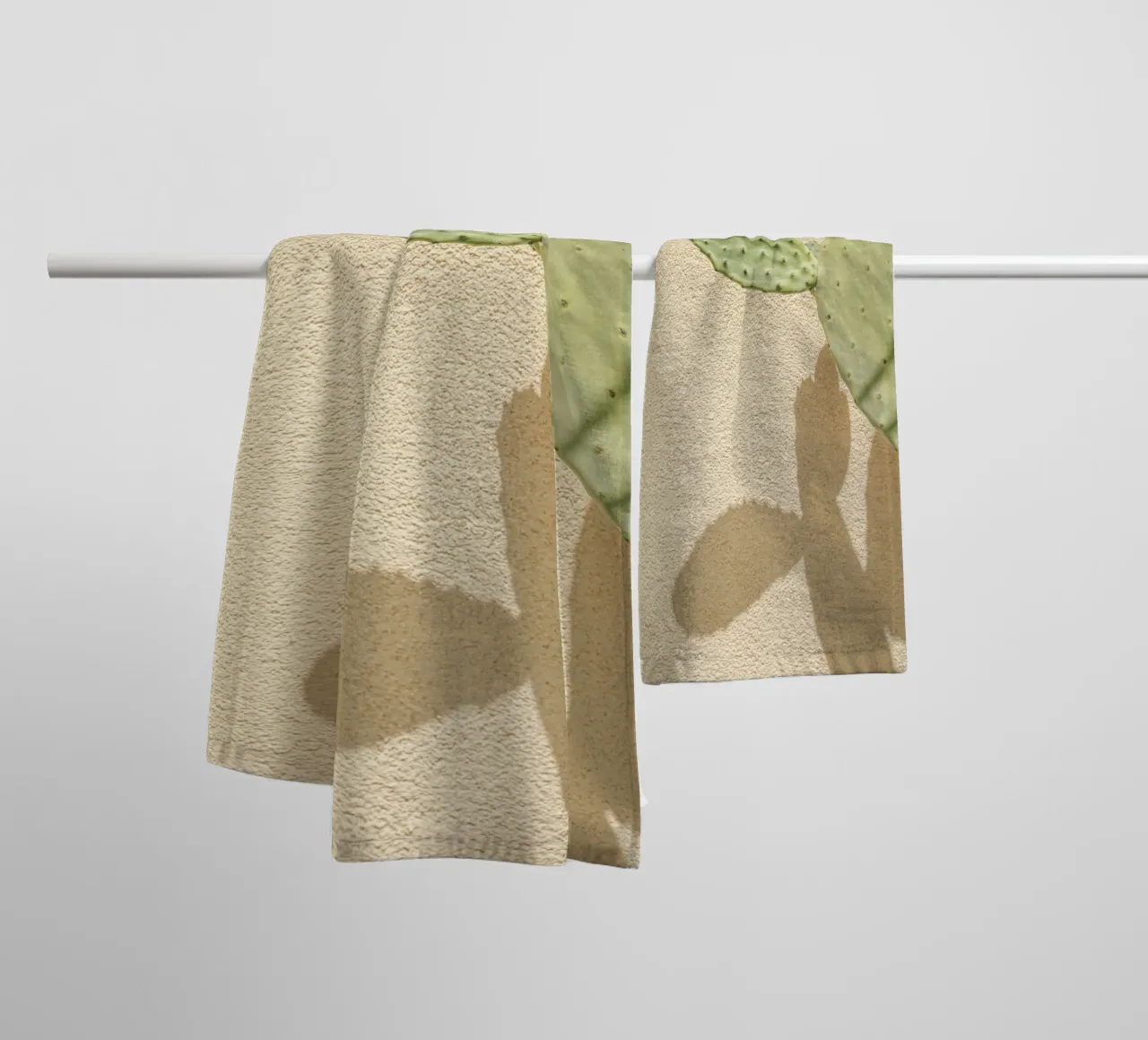 Cacti Shadowplay towel by Henrike Schenk Photography